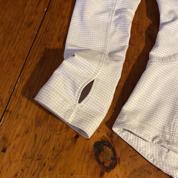 Lululemon Forme full zip gingham plaid Dune White Jacket Medium - Picture 9 of 13